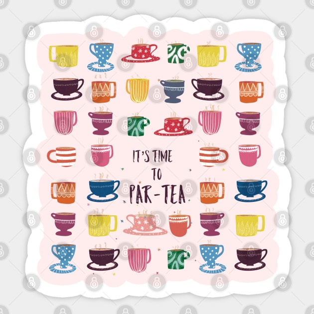 Partea cups Sticker by Guncha Kumar